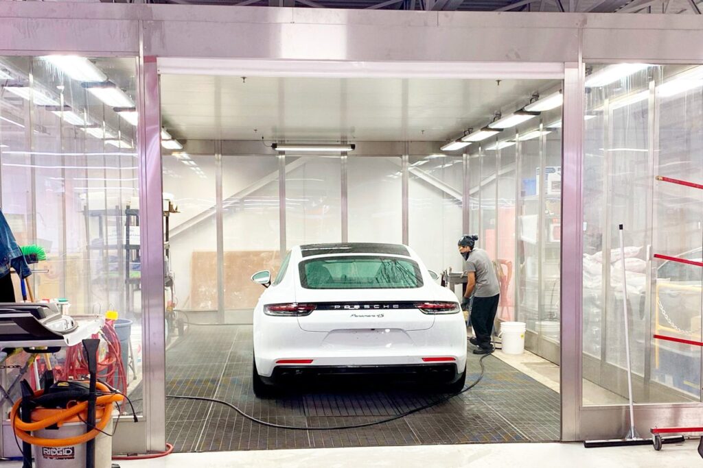 WALL – Front wall open passage for car wash 5000H3000