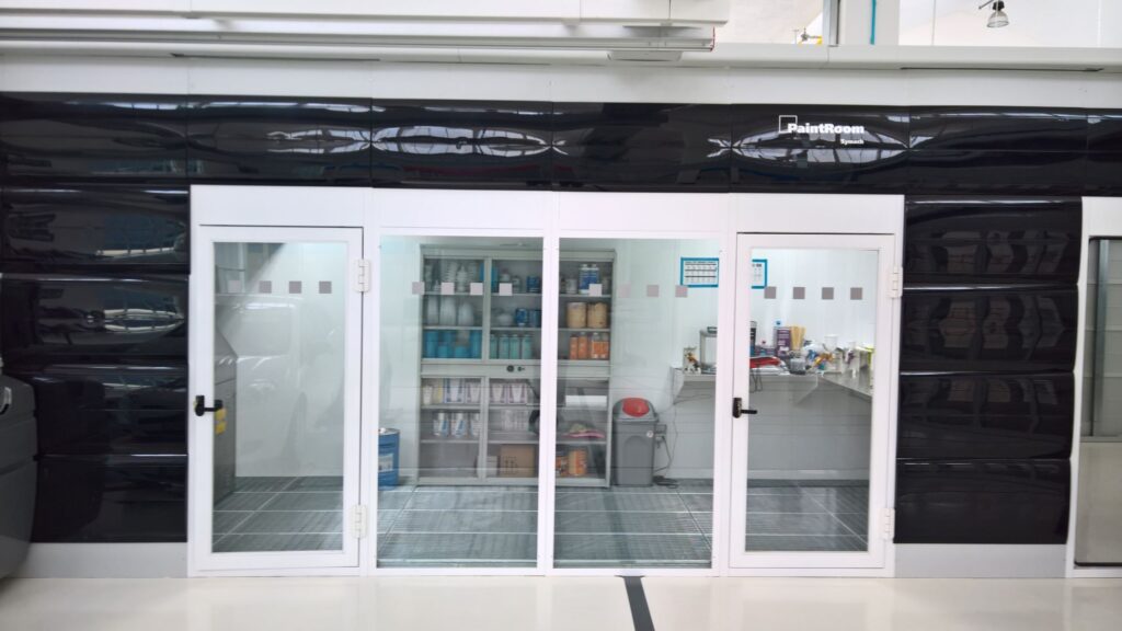 Paint Mixing Room from showroom