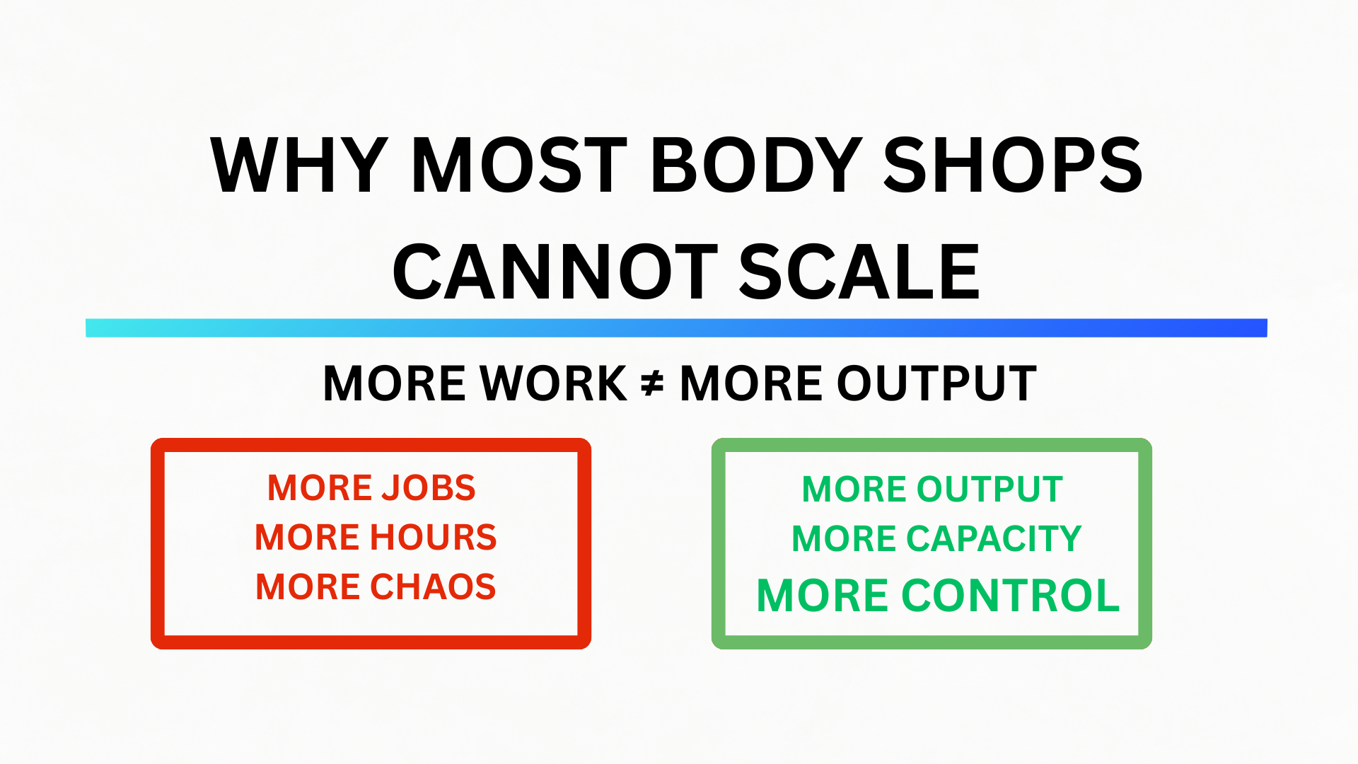 Why Most Body Shops Cannot Scale